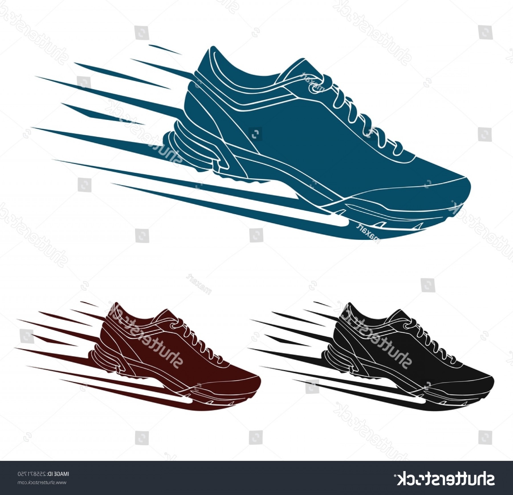 Running Shoe Silhouette Vector at Vectorified.com | Collection of ...