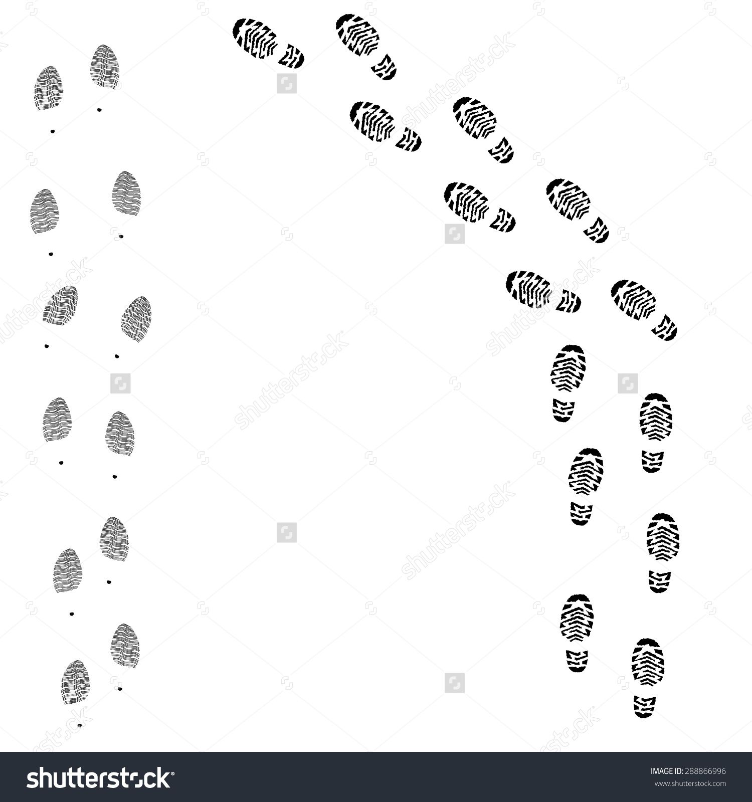 1500x1600 Woman Shoe Print And Running Shoe Print Silhouette Vector