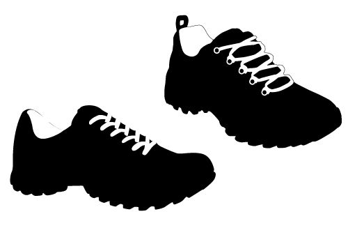 500x350 Free Download Shoe Silhouette Vector Free Shoe Silhouette