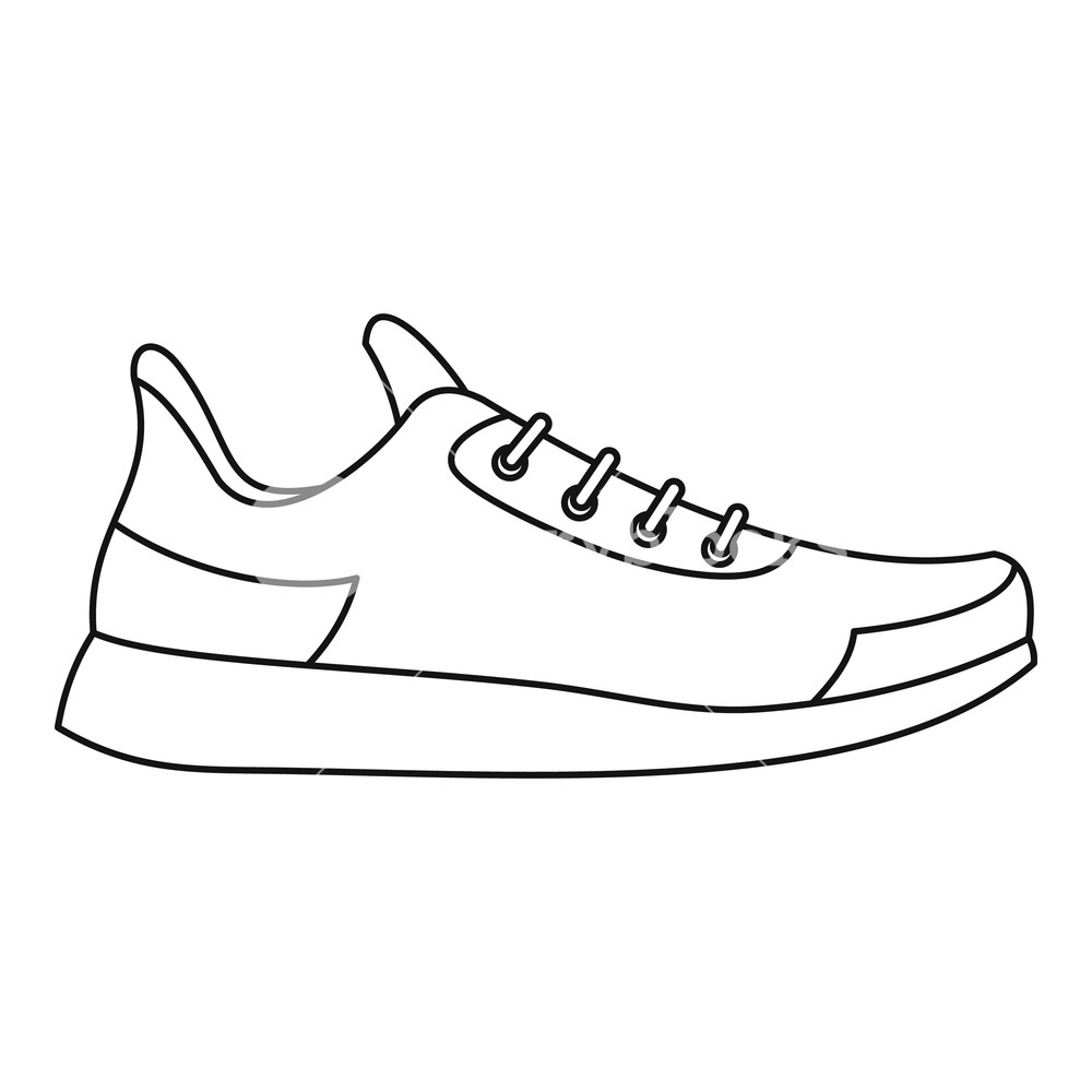 Athletic Shoe Icon Outline Illustration Of Athletic Shoe Vector 1000x1000 Athletic Shoe Icon Outline Illustration Of Athletic Shoe Vector