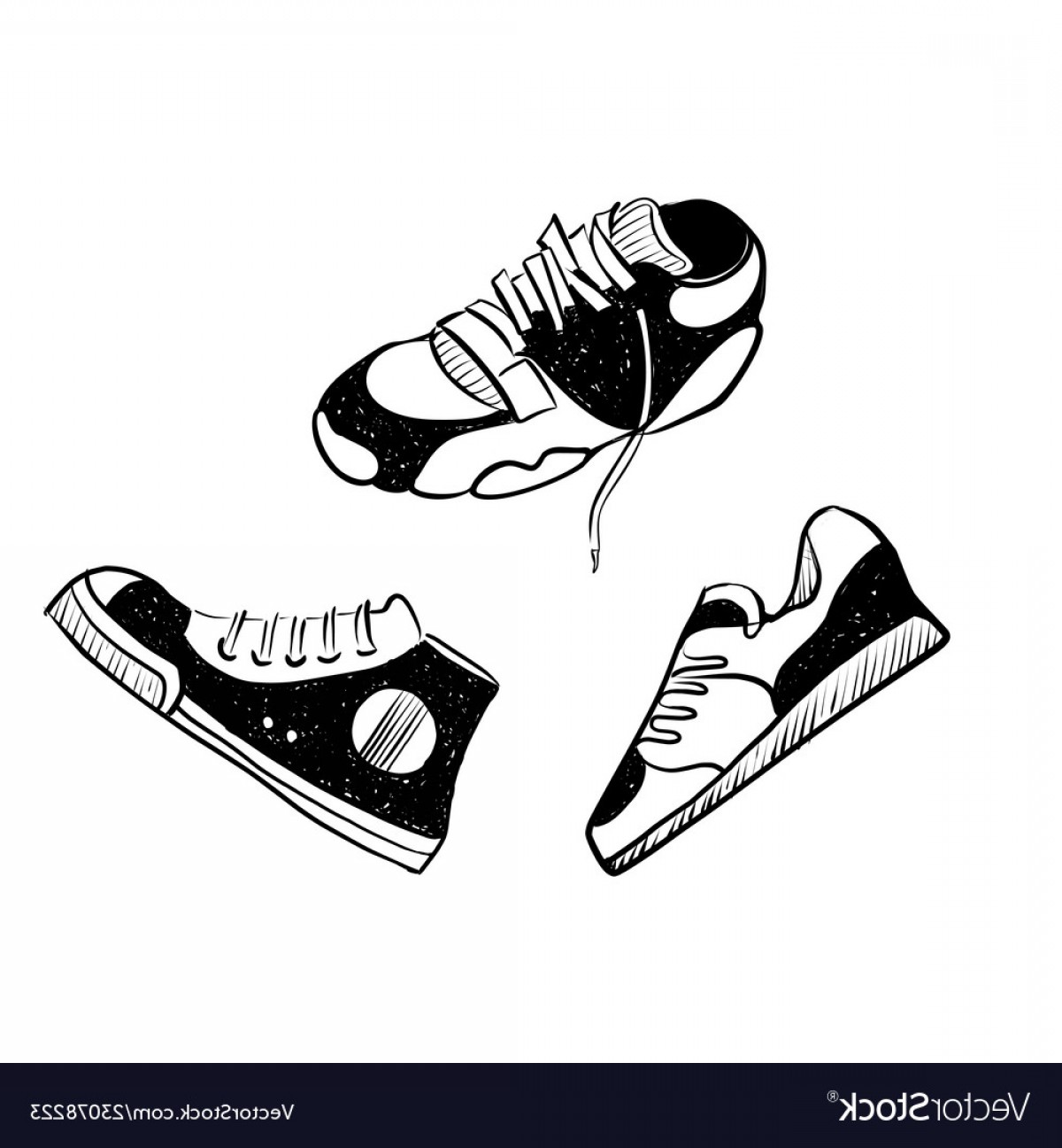 Running Shoe Vector at Vectorified.com | Collection of Running Shoe ...