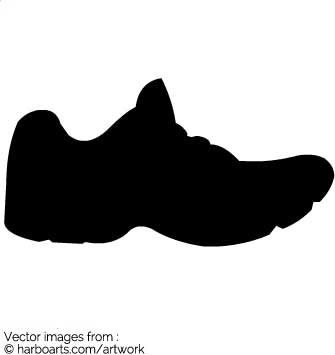 Download Running Shoe Silhouette 335x355 Download Running Shoe Silhouette