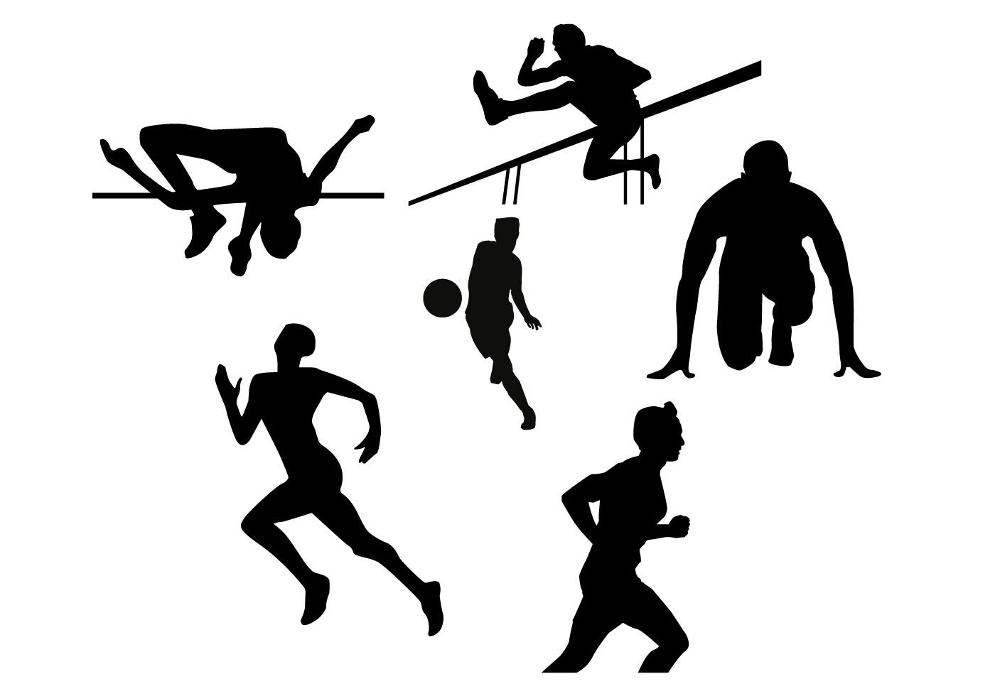 1400x980 Hd Running Athlete Silhouette Design Free Vector Art, Images