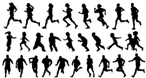 600x323 People Running Silhouette Vector Graphics My Free Photoshop World
