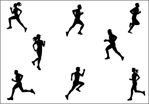 Running Silhouette Vector at Vectorified.com | Collection of Running ...