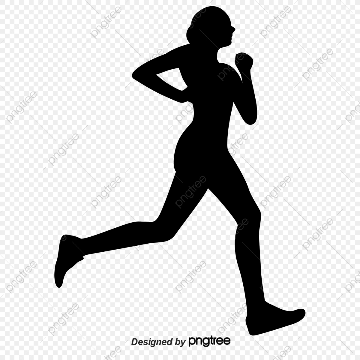 1200x1200 Running Silhouette Figures Vector Material, Woman, Run, Movement