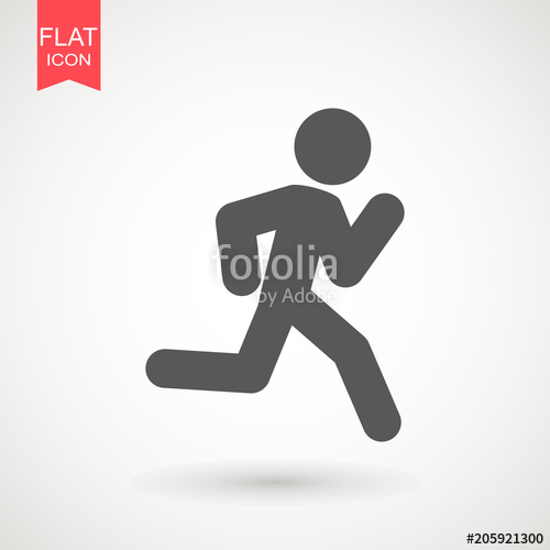 500x500 Running Man Vector Icon Runner Stick Figure Icon Vector