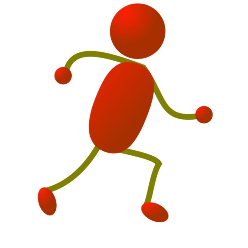 792x792 Stick Man Figure Running Vector Free Image