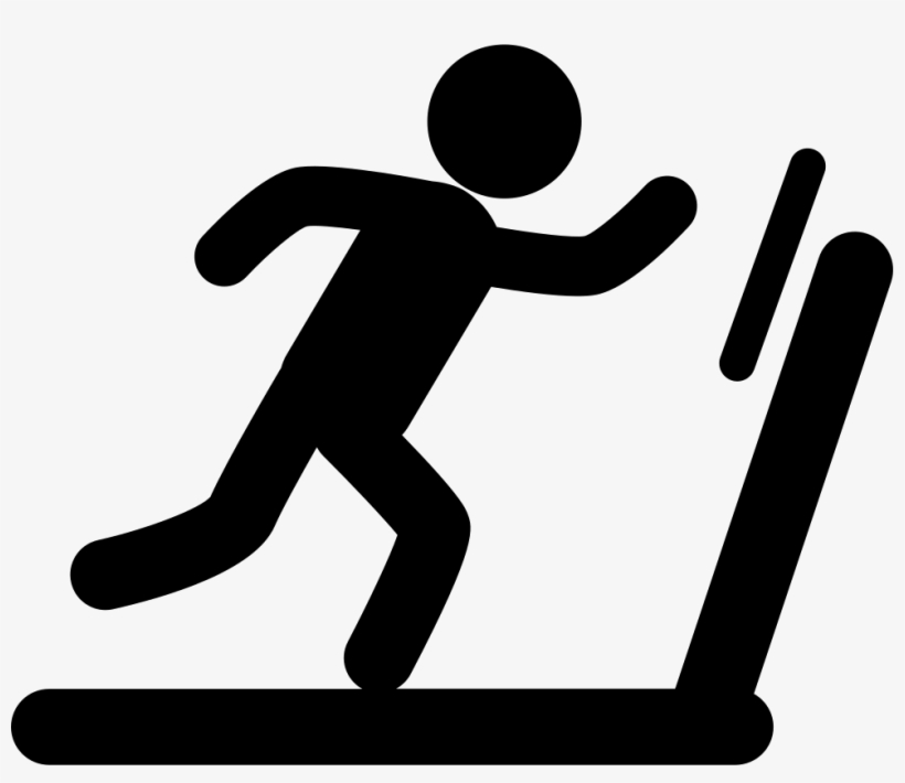 820x710 Man Running On Treadmill Machine Vector