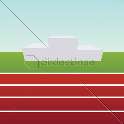500x500 Red Running Track And Podium Stock Vector Slidesbase