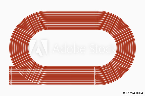 500x334 Running Track, Top View Of Sport Stadium Vector Illustration