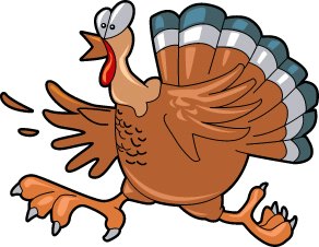 Running Turkey Vector