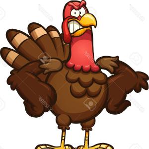 300x300 Stock Illustration Scared Turkey Cartoon Running Vector Clip Art