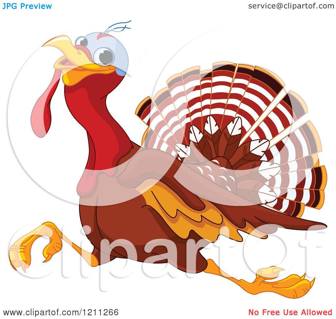 1080x1024 Cartoon Of A Cute Turkey Bird Running