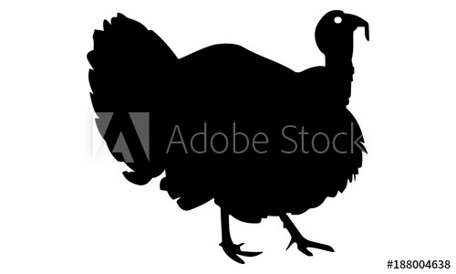 500x300 Running Turkey Silhouette