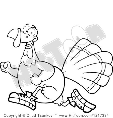 450x470 Running Turkey Vector