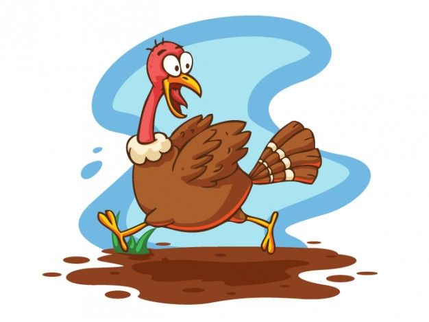 626x469 Cartoon Turkey Running Vectorsampmockups Vector Free, Cartoon