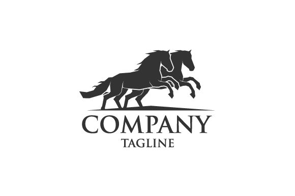 580x386 Horse Running Vector Logo Graphic