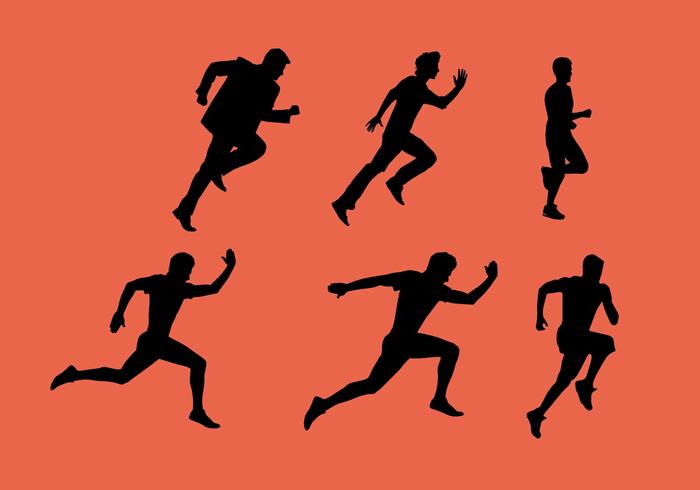700x490 Man Running Vector Sequence Stock Images