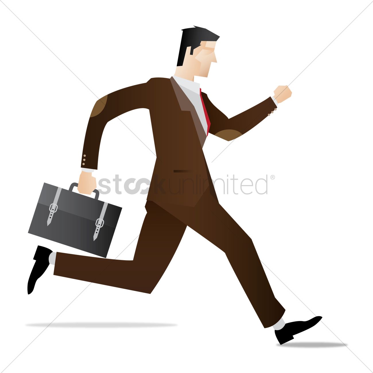 1300x1300 Businessman Running Vector Image
