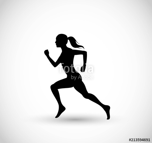 500x472 Woman Running Vector Stock Image And Royalty Free Vector