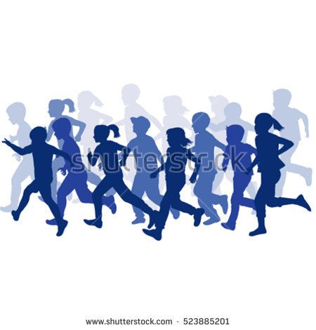 450x470 Group Of Children Silhouettes Running Child Evangelism Running