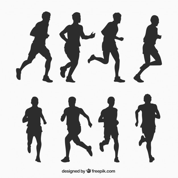 626x626 Huge Collection Of 'man Running Silhouette Vector Free' Download