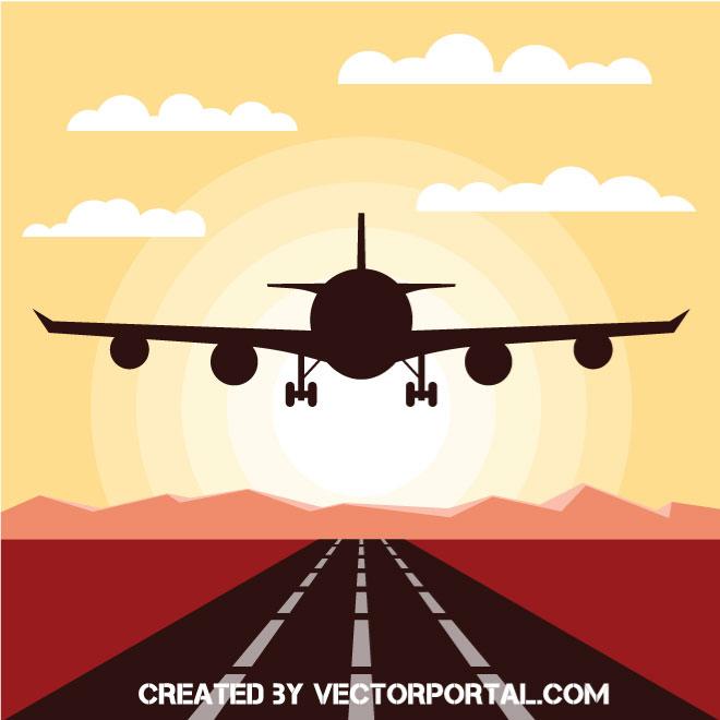 660x660 Airport Runway Vector Image