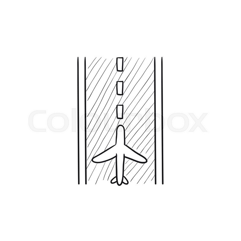 800x800 Airport Runway Vector Sketch Icon Stock Vector Colourbox