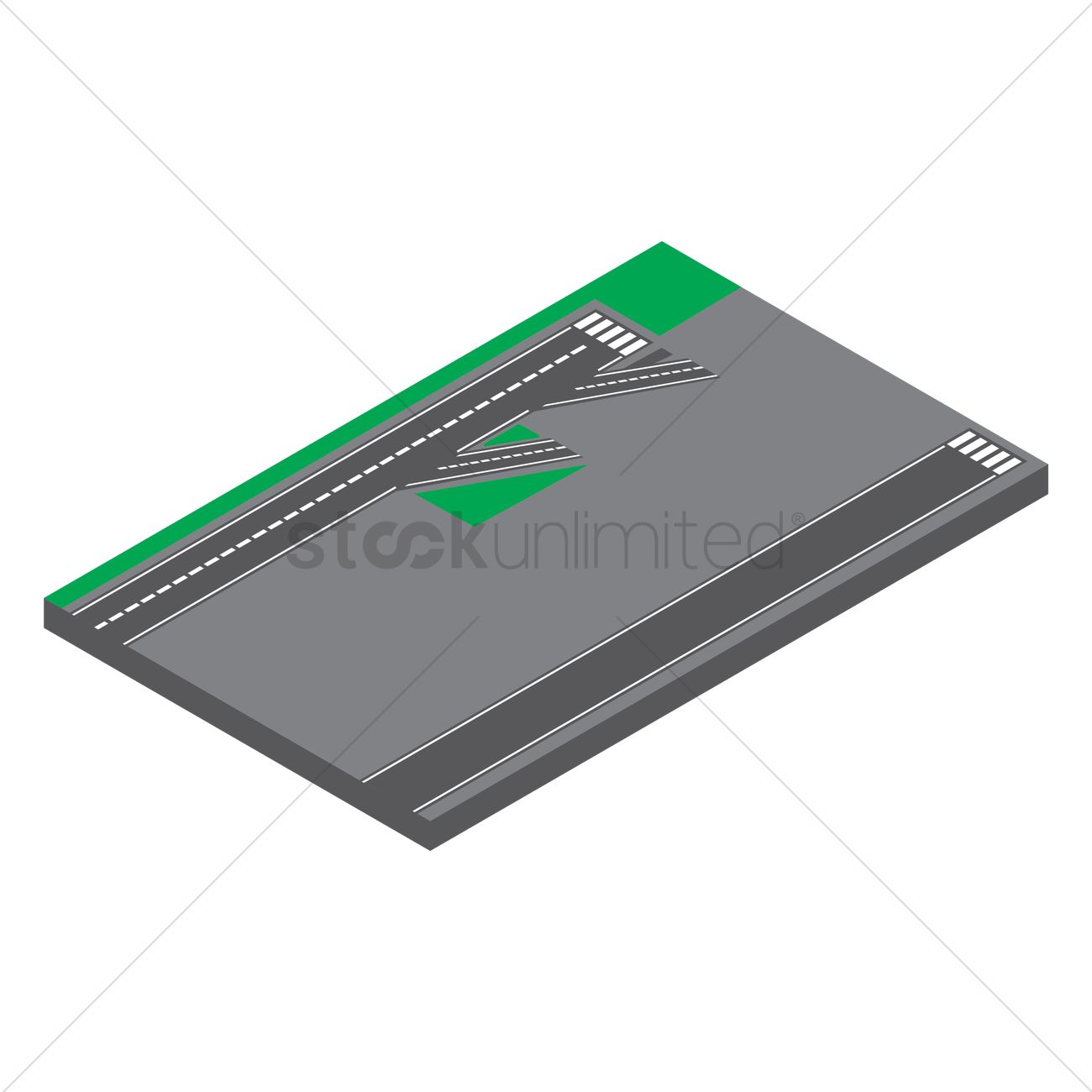 1300x1300 Isometric Airport Runway Vector Image