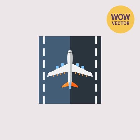 450x450 Airplane On Runway Vector Icon Royalty Free Vector Graphics
