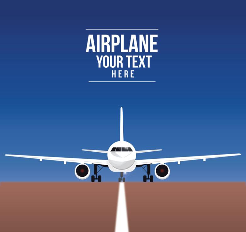 782x740 The Plane On The Runway Vector Free Vector Graphic Download
