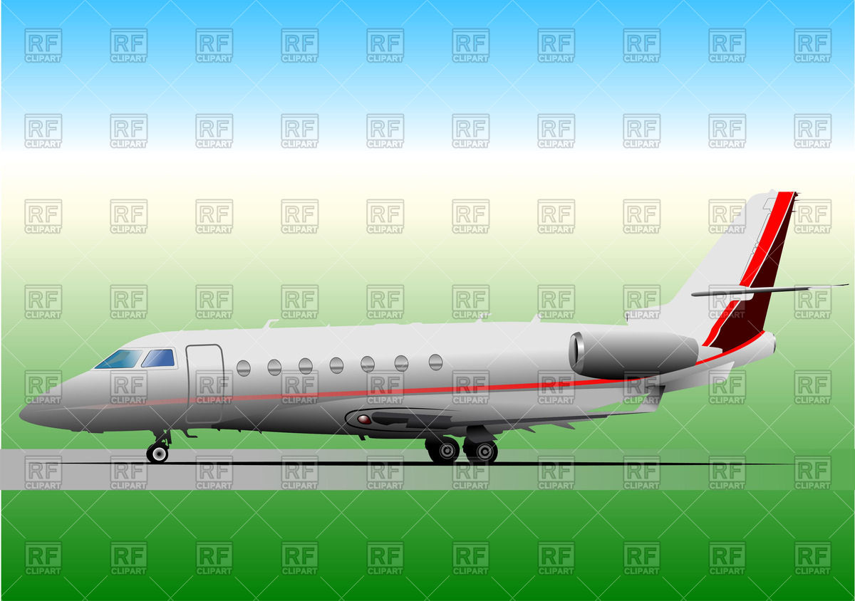 1200x844 Airplane On Runway Vector Image Of Transportation Leonido