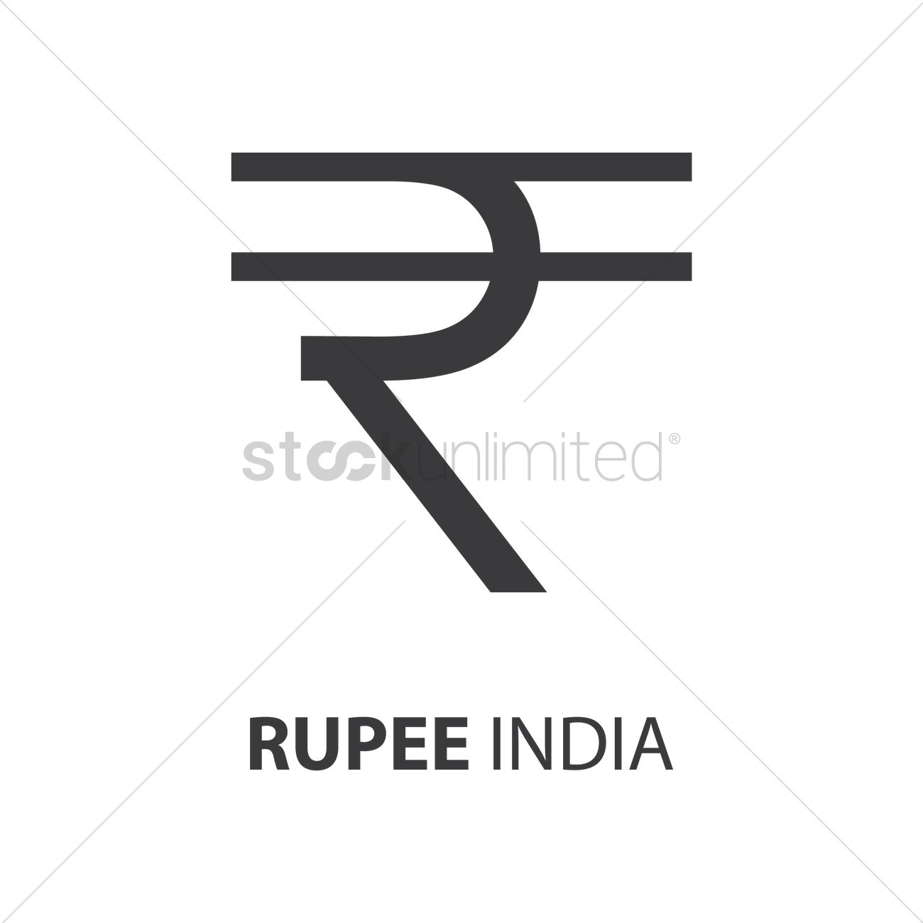 1300x1300 Indian Rupee Vector Image