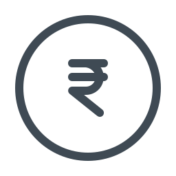 256x256 Rupee Vector Image