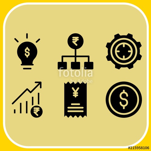 500x500 Simple Icon Set Of Business Related Idea, Target, Invoice