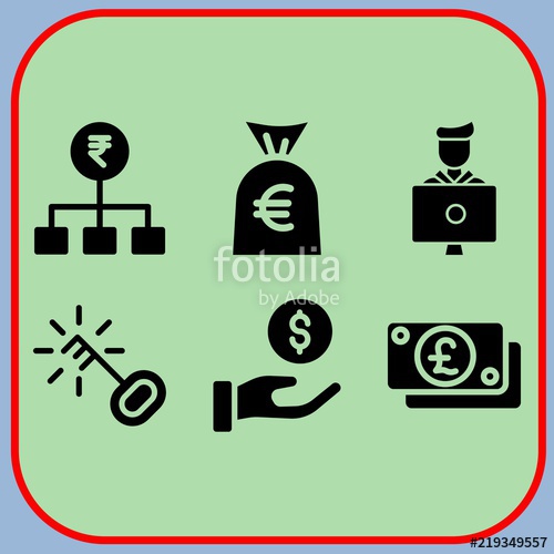500x500 Simple Icon Set Of Business Related Student, Get Money, Pound
