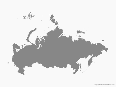 460x345 Vector Map Of Russia