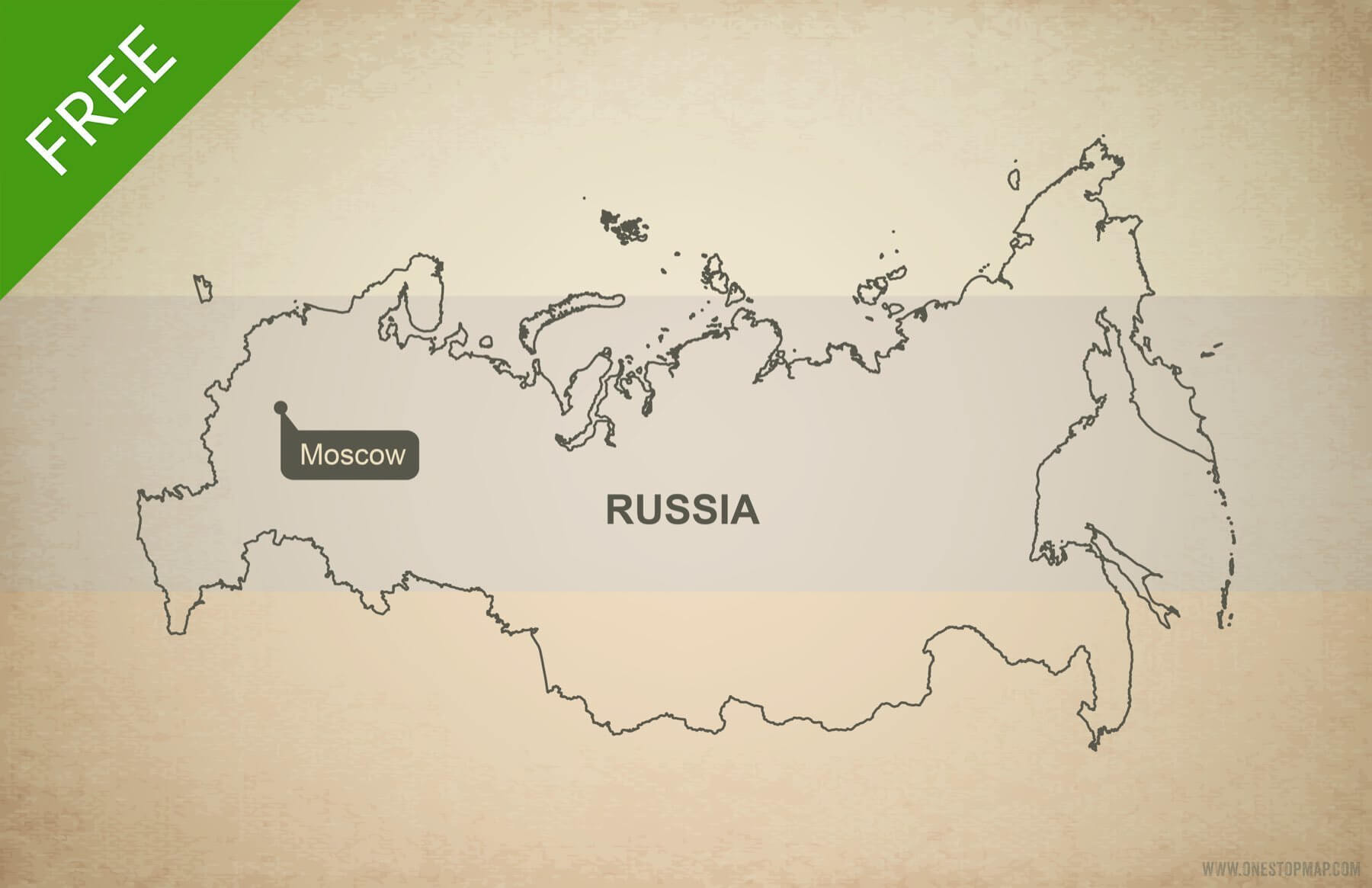 1800x1165 Free Vector Map Of Russia Outline One Stop Map