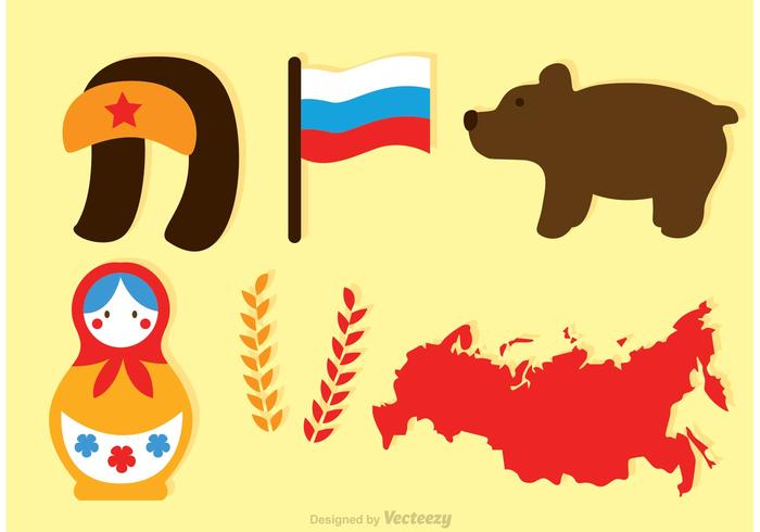 700x490 Flat Russian Vector Icons