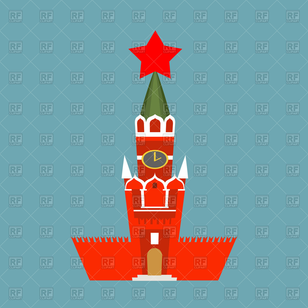 1200x1200 Moscow Kremlin In Russia Vector Image Of Architecture, Buildings