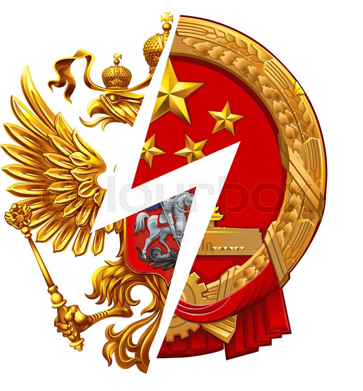 744x800 Emblems Russia Vs China On The White Stock Vector Colourbox