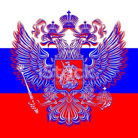440x440 Russian Double Headed Eagle Coat Of Arms On The Background Of Th