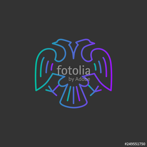 500x500 Coat Of Arms Of Russia Double Headed Eagle Line Icon Stock Image