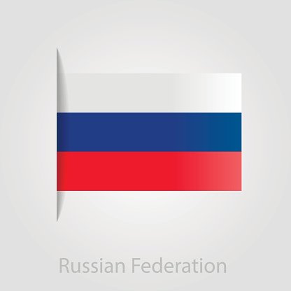 416x416 Russian Flag, Vector Illustration Premium Clipart