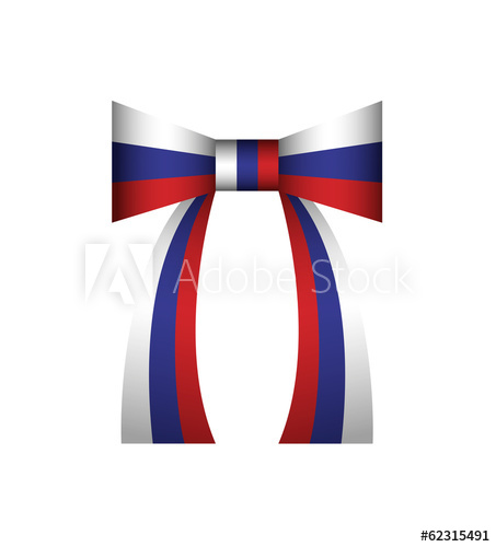 453x500 Bow Russian Flag Vector Illustration