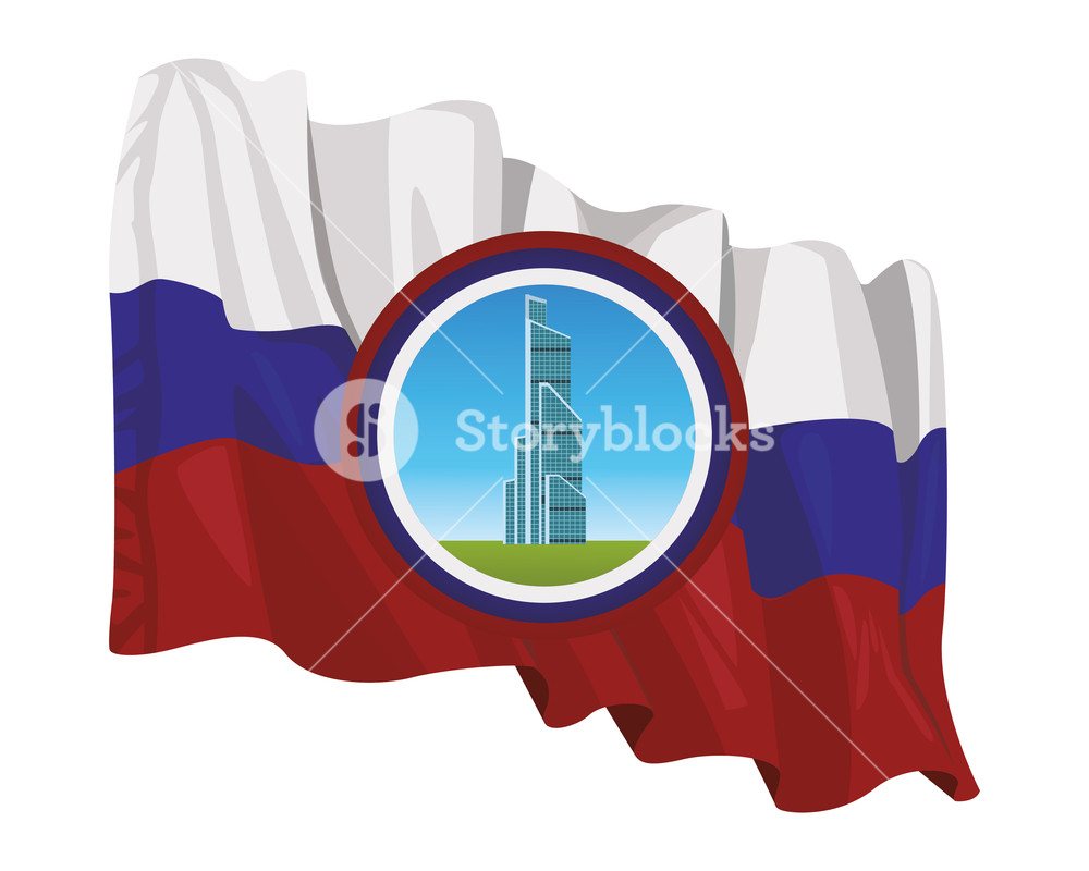 1000x800 Russian International Trade Center With Round Icon And Russian