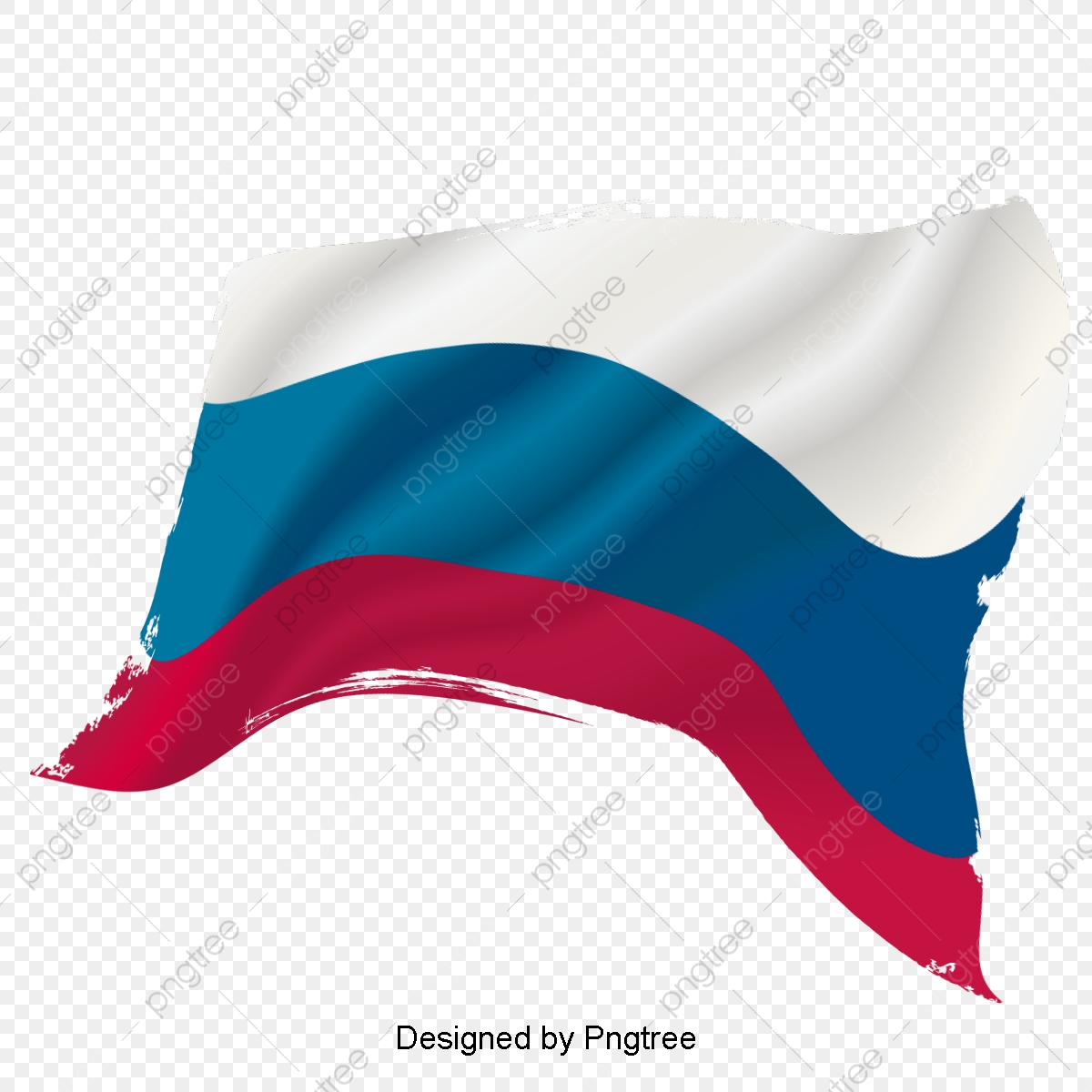 1200x1200 Drawing The Russian Flag Vector Material, Watercolor, Russia, Flag