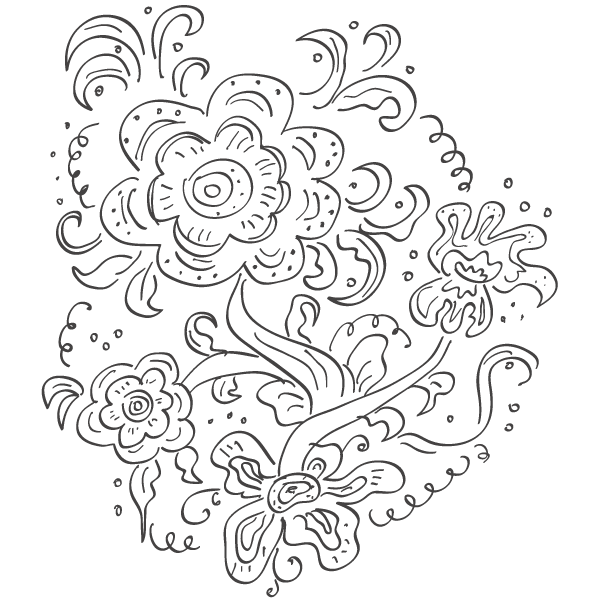 600x600 Russian Floral Pattern Vector