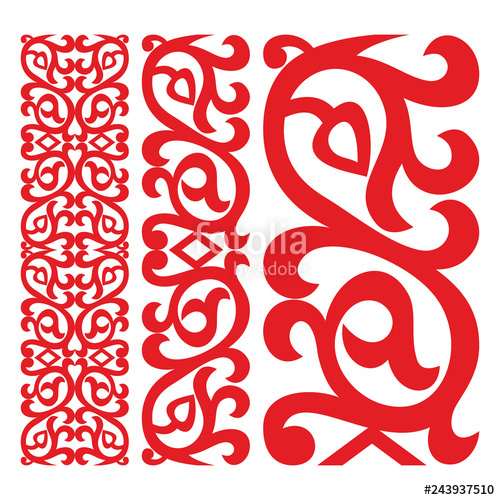 500x500 Russian Pattern Isolated On White Vector Illustration Of Carved